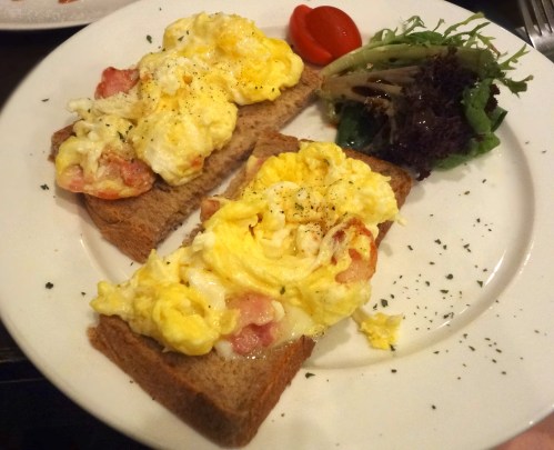 cafe corridor bacon and scrambled eggs