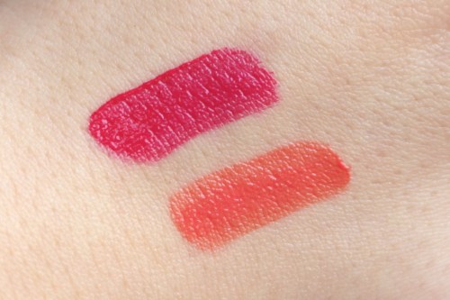 shu uemura laque supreme swatches wn02 cr01